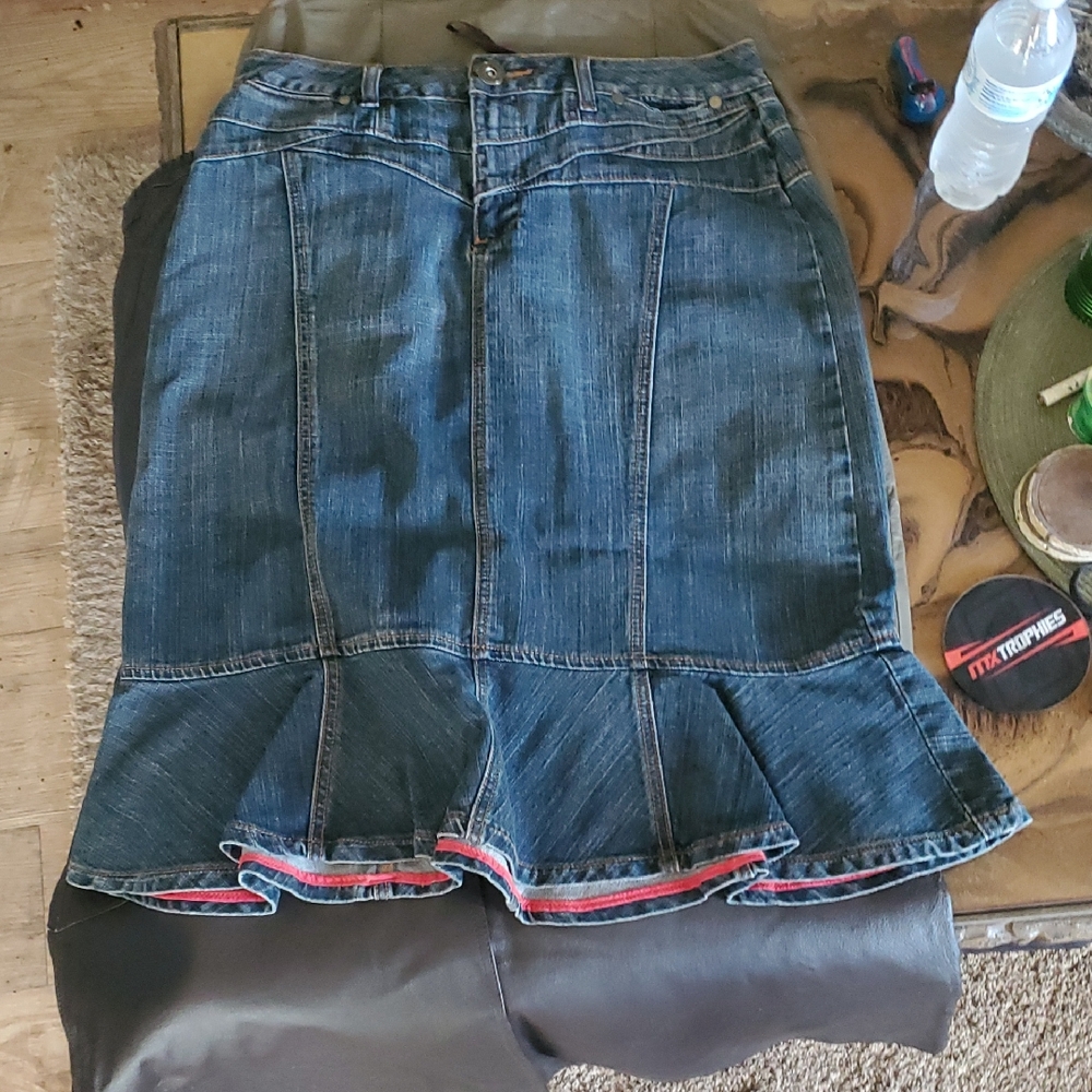 OTTO Blue Denim Midi Skirt